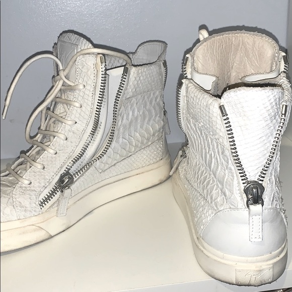 Python Double Zip Crocodile may London High Top Sneaker - Picture 3 of 12